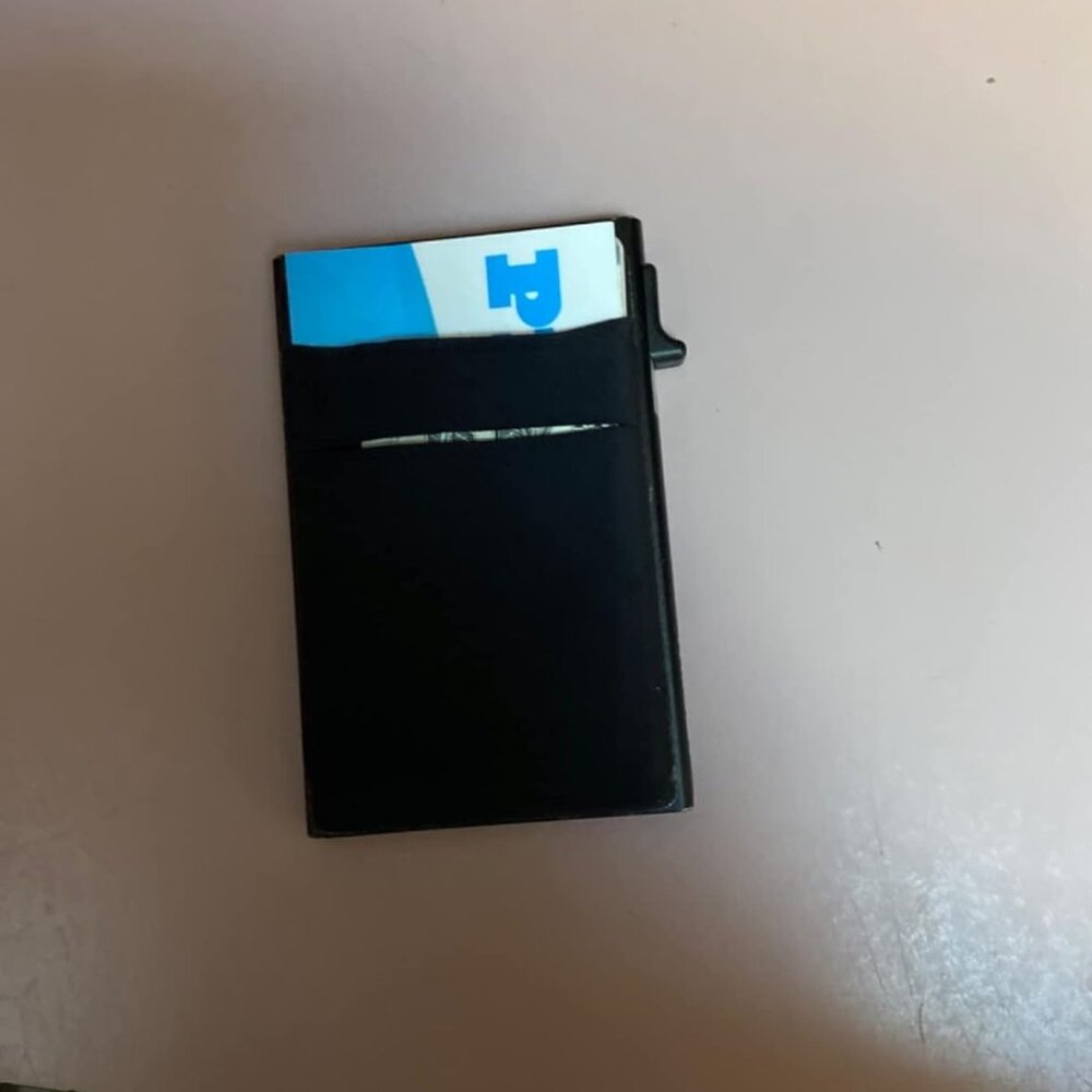 Wallet for Men - Pop up Card Holder RFID Blocking Minimalist Business Credit Ca